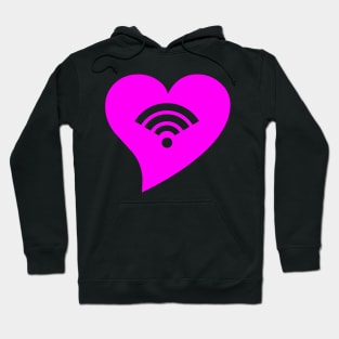 Pink WiFi Heart Hoodie